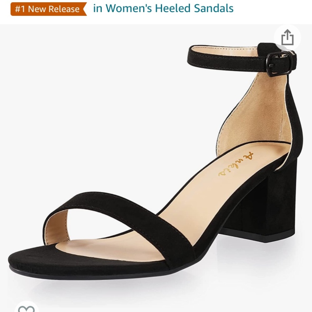 Black open toe heels